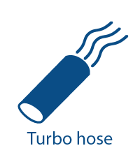 Turbocharger and intercooler hoses
